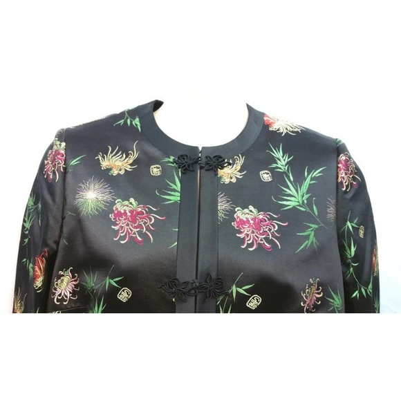 CHINE FROG BUTTONED DOWN PRINTED SILK JACKET 16 - Picture 5 of 5